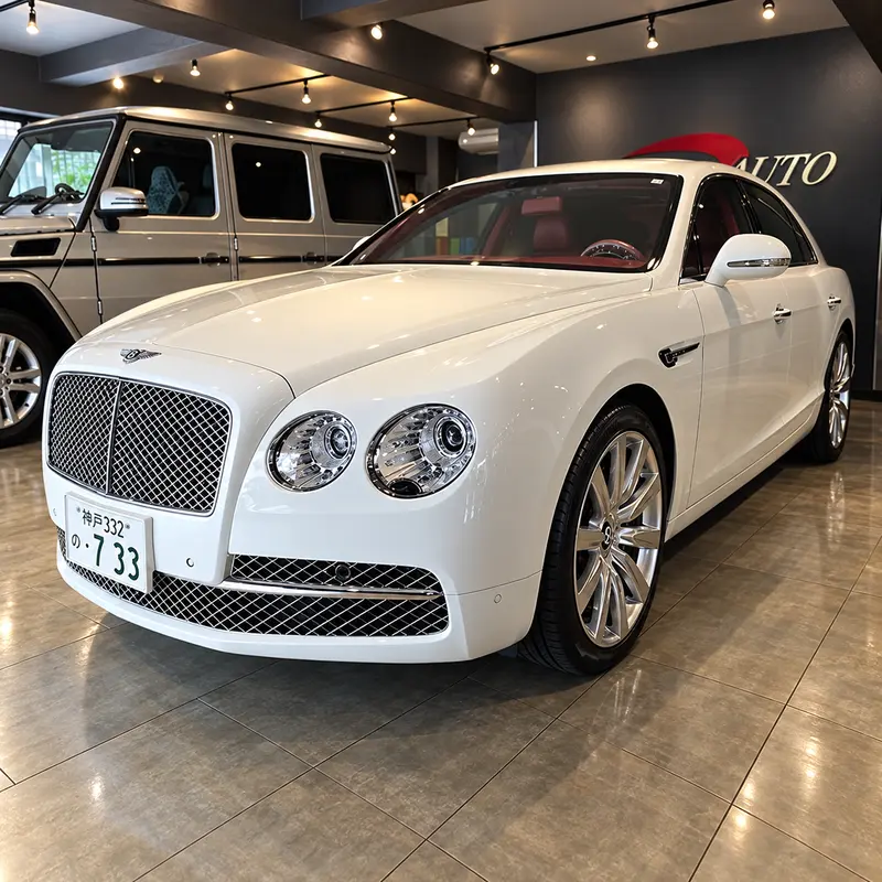 Bentley Flying Spur checked at a Japanese dealer showroom